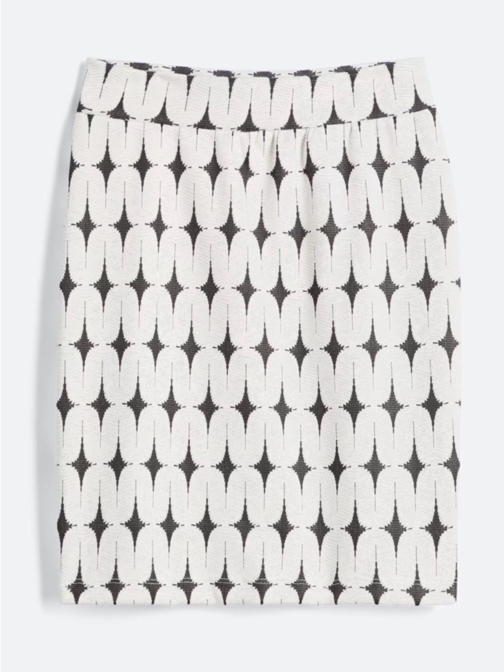 Black and White Geometric Pencil Skirt